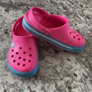 Kids’ Crocband Clog Pink/Turquoise Size 10-11C